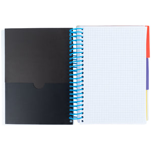 Notebook with dividers Axent 8405-05-A, А5, 120 sheets, squared, light blue