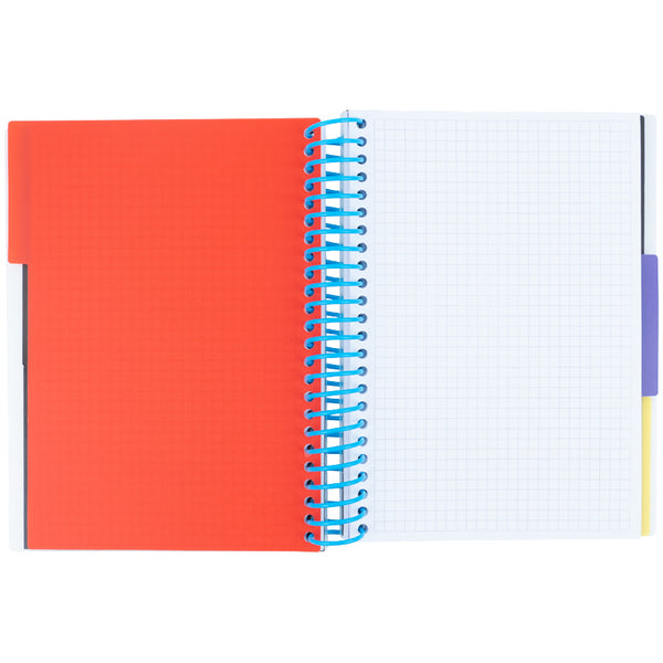 Notebook with dividers Axent 8405-05-A, А5, 120 sheets, squared, light blue