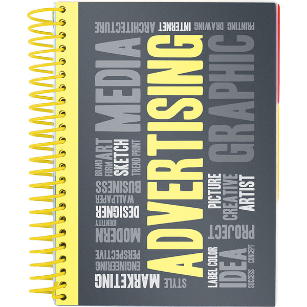 Notebook with dividers Axent  8405-06-A, А5, 120 sheets, squared, yellow