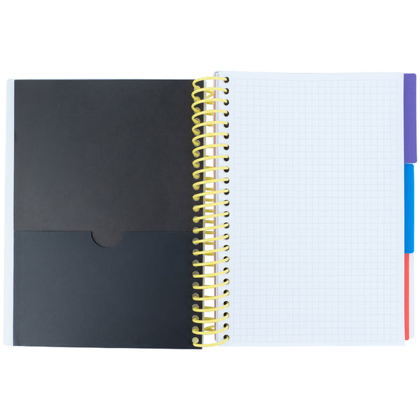 Notebook with dividers Axent  8405-06-A, А5, 120 sheets, squared, yellow