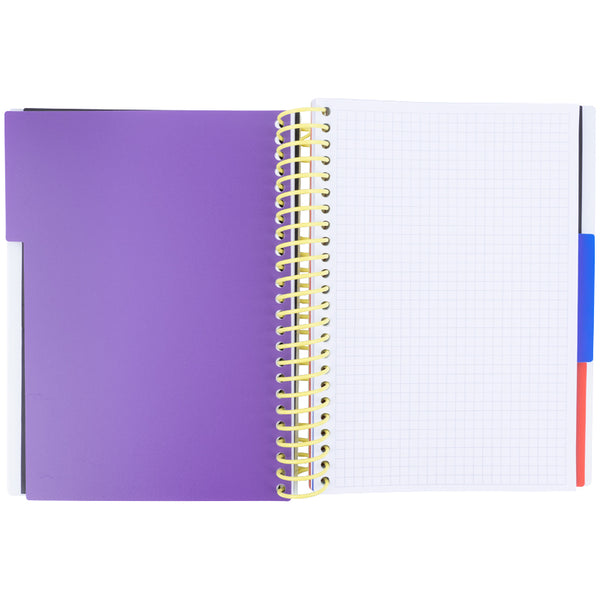 Notebook with dividers Axent  8405-06-A, А5, 120 sheets, squared, yellow