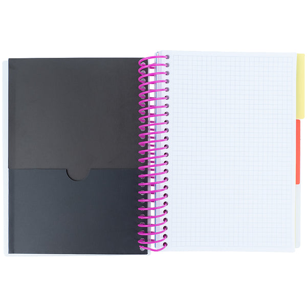 Notebook with dividers Axent 8405-07-A, А5, 120 sheets, squared, purple