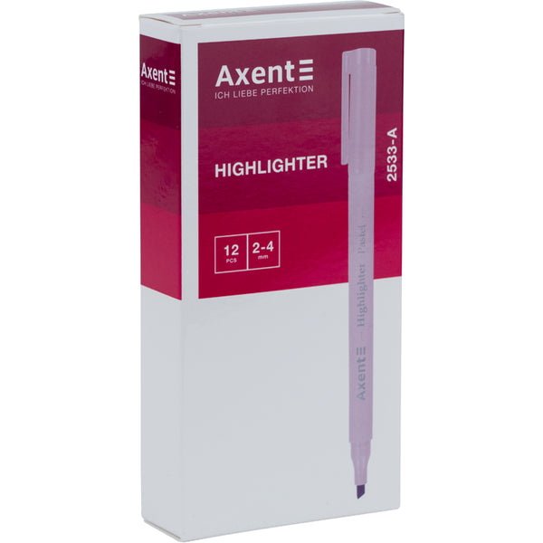 Marker Axent Highlighter Pastel 2533-10-A, 2-4 mm, pink