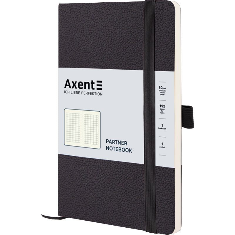Notes Axent Partner Soft Skin 8616-01-A, A5-, 96 kartek, kratka, czarny