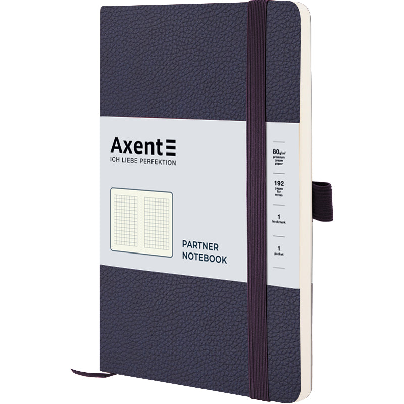 Notes Axent Partner Soft Skin 8616-02-A,125*195, 96 kartek, kratka, niebieski