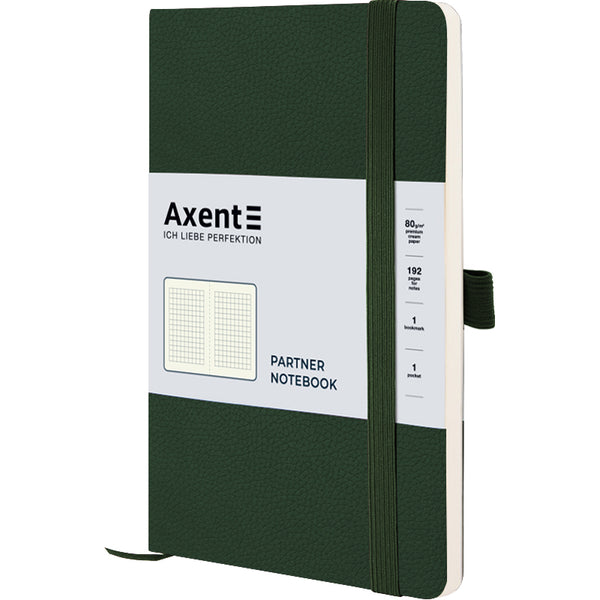 Notes Axent Partner Soft Skin 8616-23-A,125*195, 96 kartek, kratka, ciemnozielony