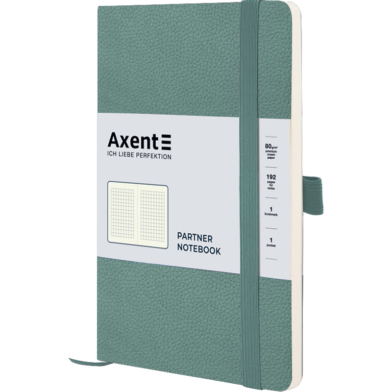 Notes Axent Partner Soft Skin 8616-48-A,125*195, 96 kartek, kratka, szaro-lazurowy