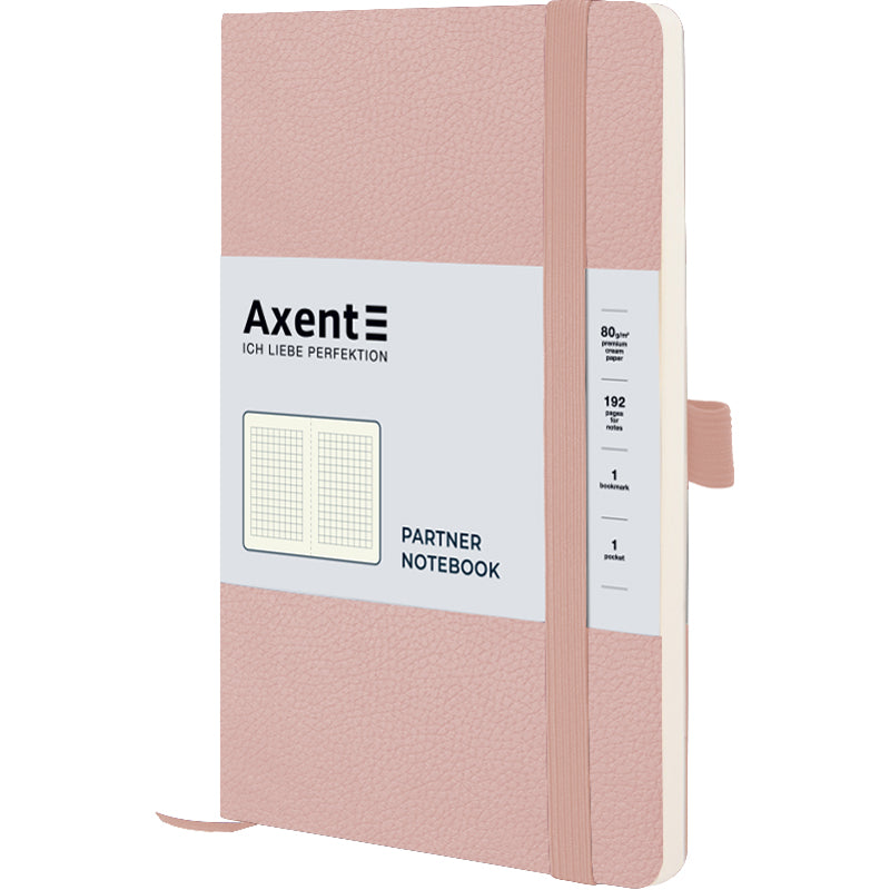 Notes Axent Partner Soft Skin 8616-24-A,125*195, 96 kartek, kratka, pudrowy