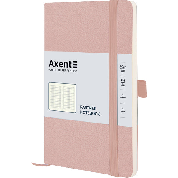 Notes Axent Partner Soft Skin 8616-24-A,125*195, 96 kartek, kratka, pudrowy