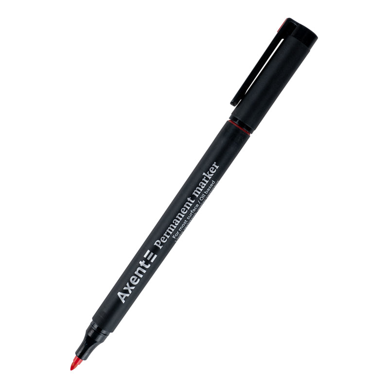 Marker Axent Permanent 2535-06-A, 1 mm, round, red