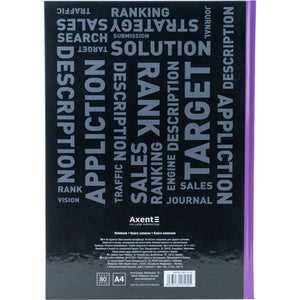 Notes Axent Colors 8421-07-A, А4, 80 kartek, kratka, fioletowy