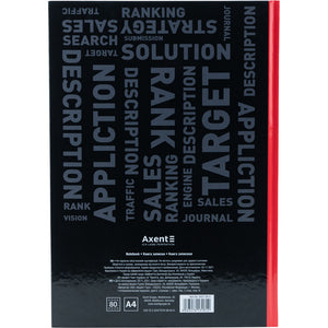 Notes Axent Colors 8421-08-A, А4, 80 kartek, kratka, czerwony
