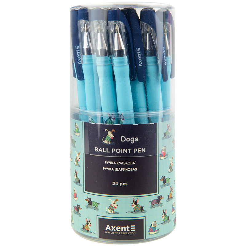 Ballpoint pen Axent Dogs AB1049-31-A, 0,5 mm, blue