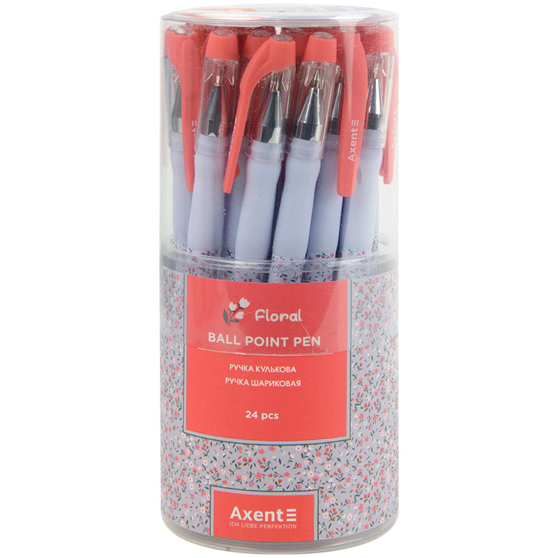 Ballpoint pen Axent Floral AB1049-37-A, 0,5 mm,  blue