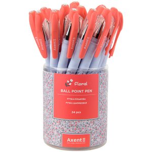 Ballpoint pen Axent Floral AB1049-37-A, 0,5 mm,  blue