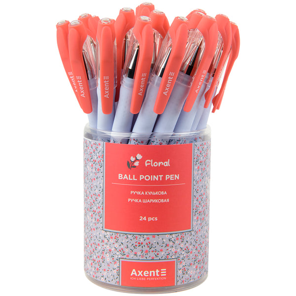 Ballpoint pen Axent Floral AB1049-37-A, 0,5 mm,  blue