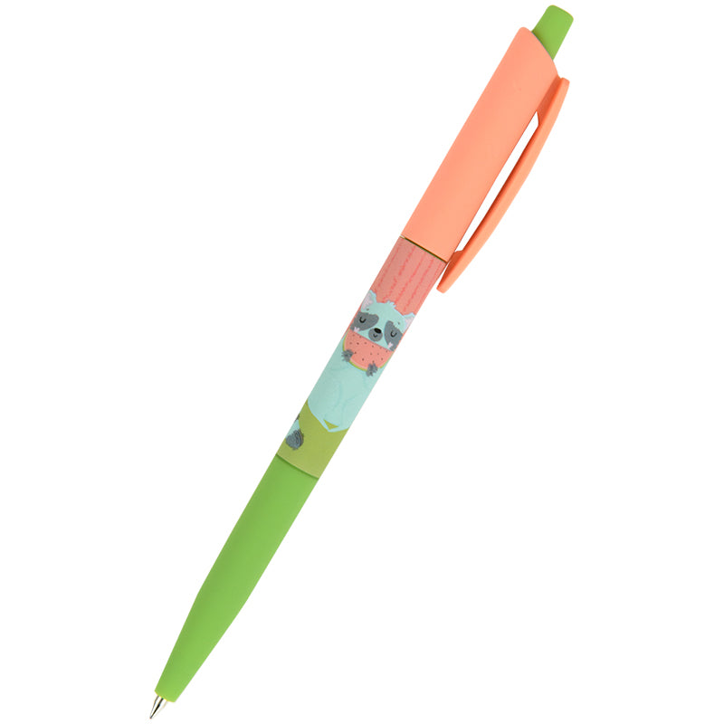 Ballpoint pen Axent Racoon AB1090-29-A, retractable, blue