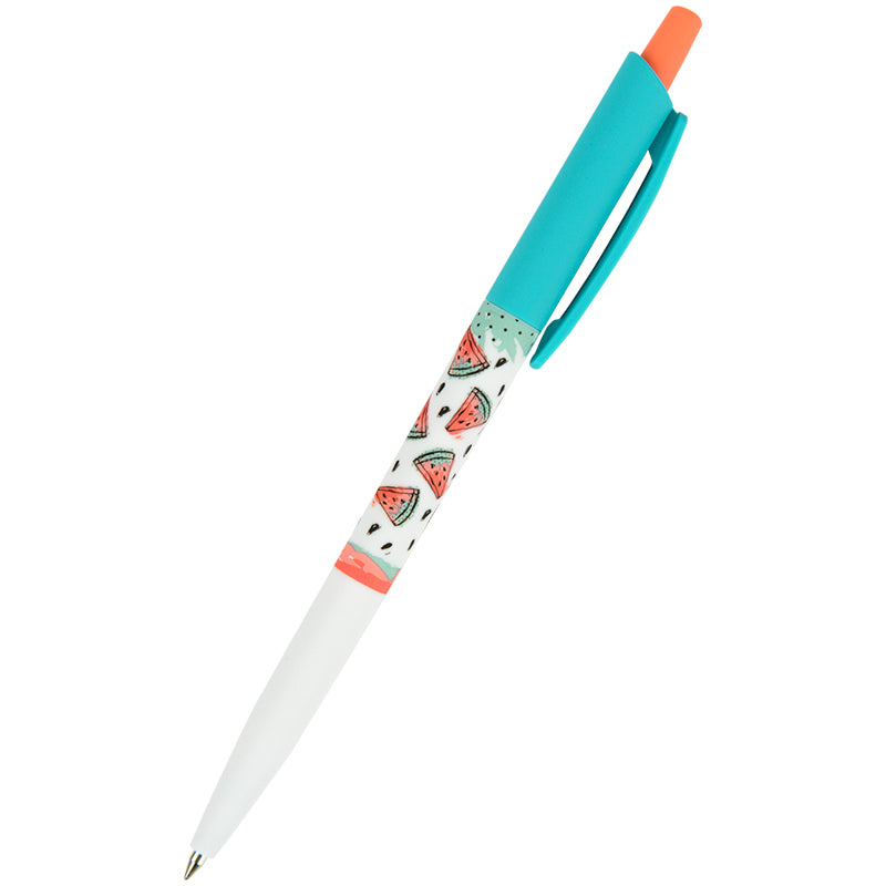 Ballpoint pen Axent Watermelon AB1090-30-A, retractable, blue
