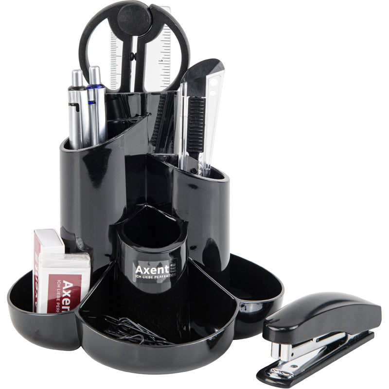 Desktop stationery organizer Axent Cascade 2105-01-A,  in a color box, black