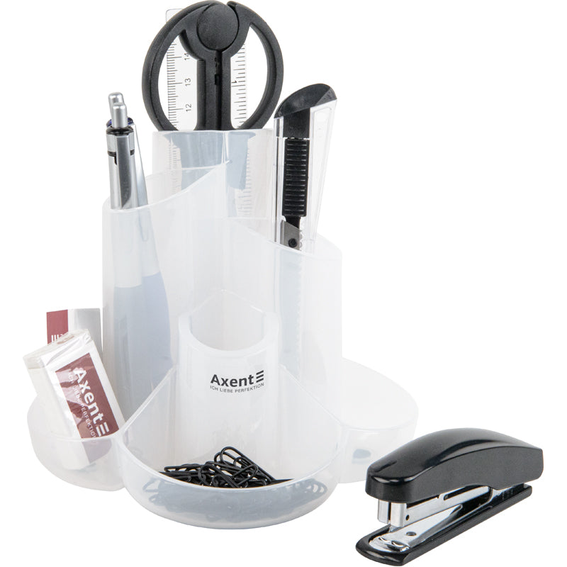 Desktop stationery organizer Axent Cascade 2105-21-A, in a color box, white