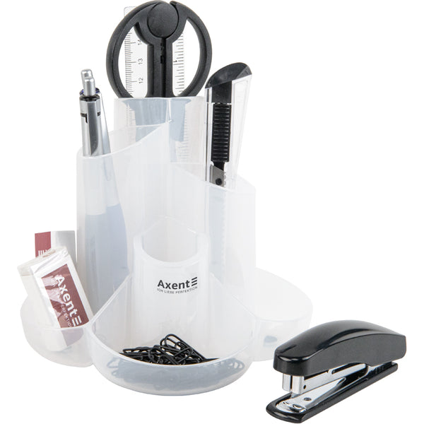 Desktop stationery organizer Axent Cascade 2105-21-A, in a color box, white