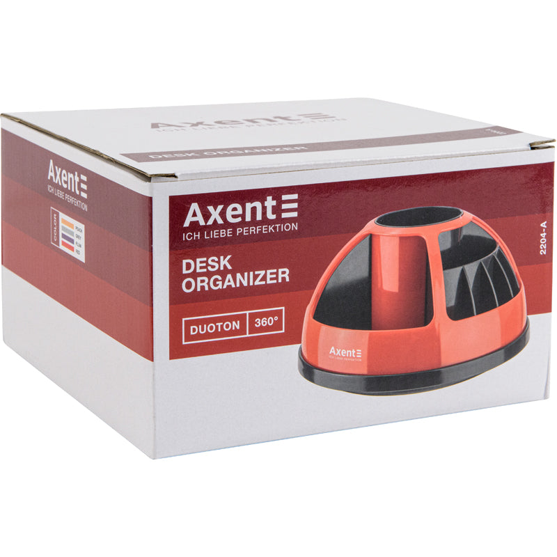 Desktop stationery organizer Axent Duoton 2204-47-A, 170x170x120 cm,  in a color box, indigo blue