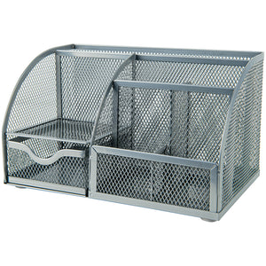 Desk organizer Axent 2125-03-A, 220x140x130 mm, metal, silver