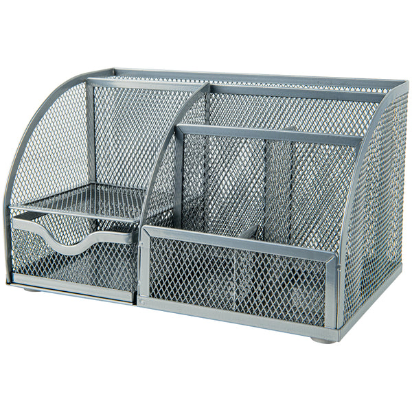 Desk organizer Axent 2125-03-A, 220x140x130 mm, metal, silver