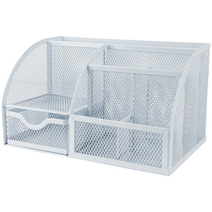 Desk organizer Axent 2125-21-A, 220x140x130 mm, metal, white