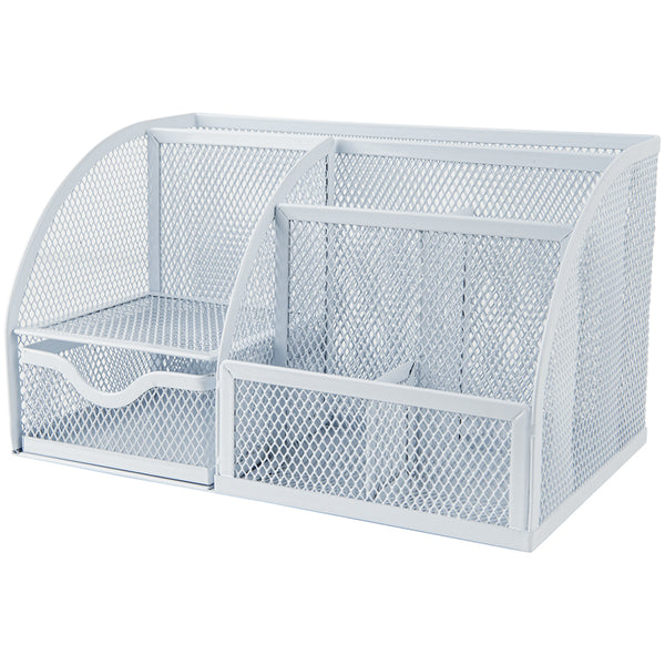 Desk organizer Axent 2125-21-A, 220x140x130 mm, metal, white