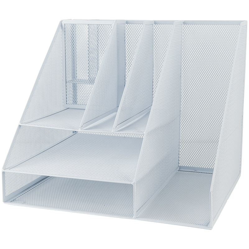 Desk organizer multi-functional Axent 2127-21-A, 345x290x290 mm, metal, white
