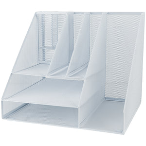 Desk organizer multi-functional Axent 2127-21-A, 345x290x290 mm, metal, white