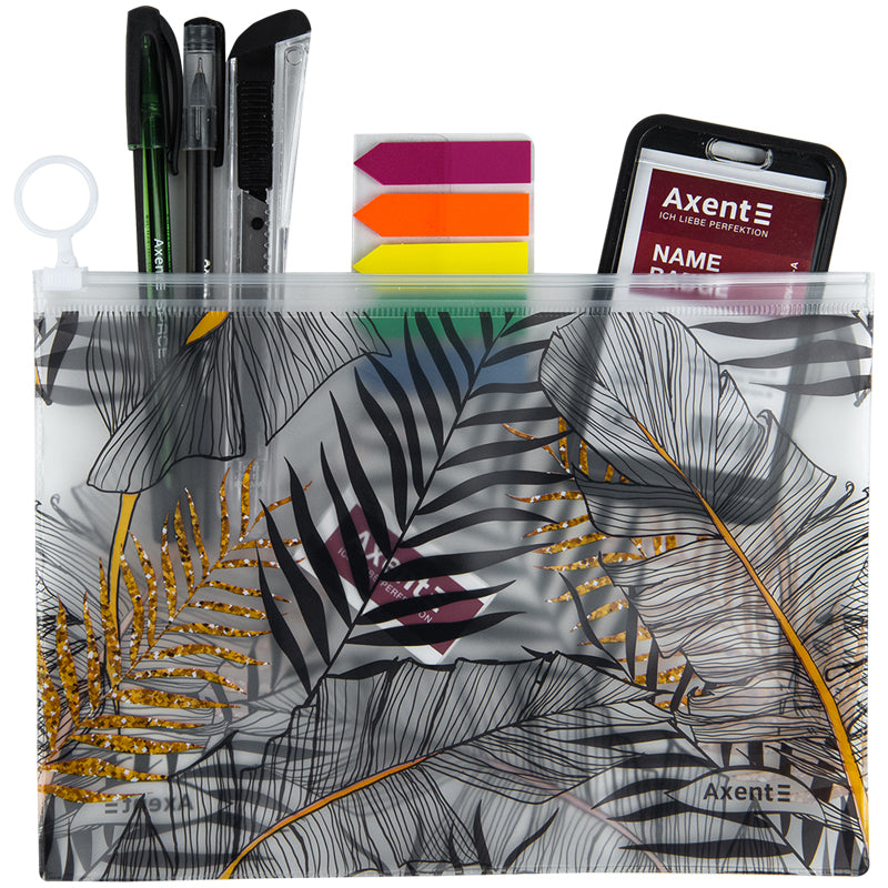 Zipper folder zip-lock Axent Soft Touch Jungle 1445-01-A, А5