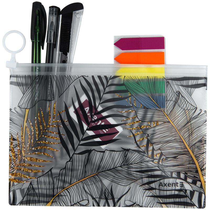 Zipper folder zip-lock Axent Soft Touch Jungle 1446-01-A, B6