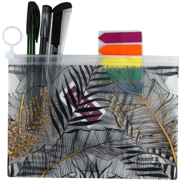 Zipper folder zip-lock Axent Soft Touch Jungle 1446-01-A, B6