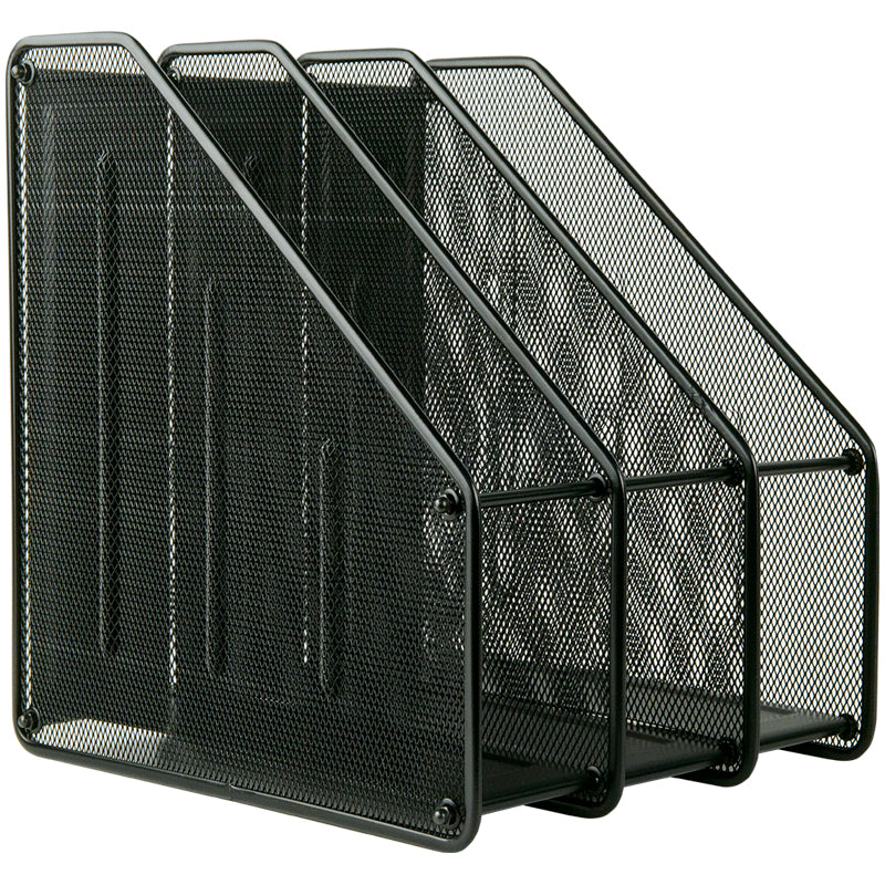 Document tray Axent 2128-01-A vertical 3-in-1, metal, black