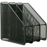 Document tray Axent 2128-01-A vertical 3-in-1, metal, black