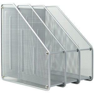 Document tray Axent 2128-03-A vertical 3-in-1, metal, silver