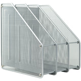 Document tray Axent 2128-03-A vertical 3-in-1, metal, silver