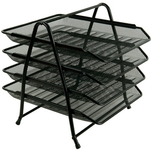Document tray Axent 2129-01-A horizontal 4-in-1, metal, black