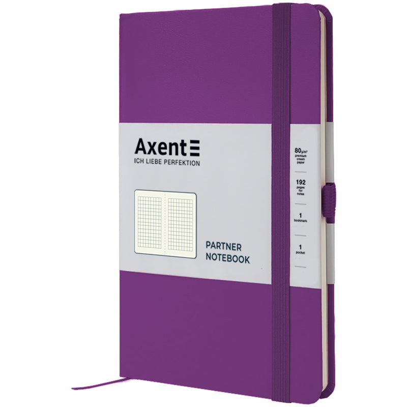 Notes Axent Partner 8201-17-A, 125*195, 96 kartek, kratka, fioletowy