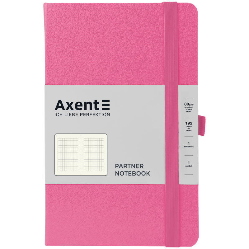 Notes Axent Partner 8201-10-A, 125*195, 96 kartek, kratka, różowy