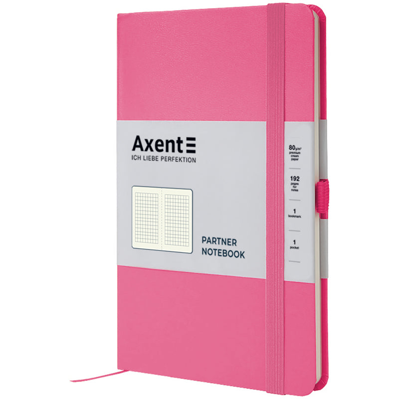 Notes Axent Partner 8201-10-A, 125*195, 96 kartek, kratka, różowy