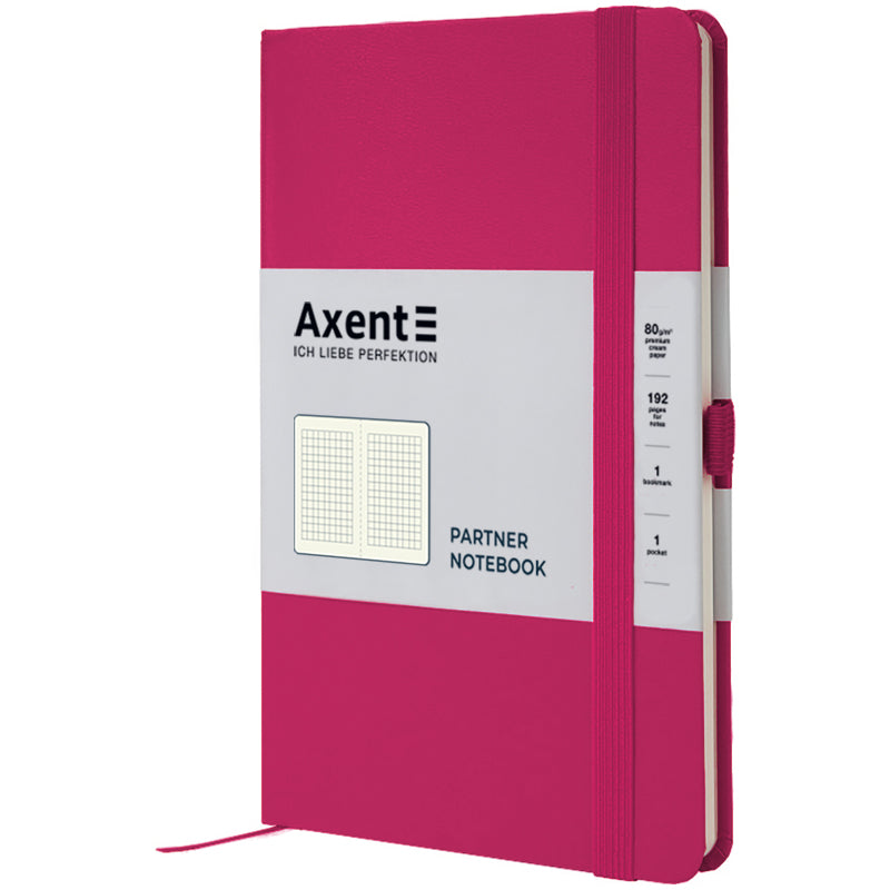 Notes Axent Partner 8201-50-A, 125*195, 96 kartek, kratka, malinowy