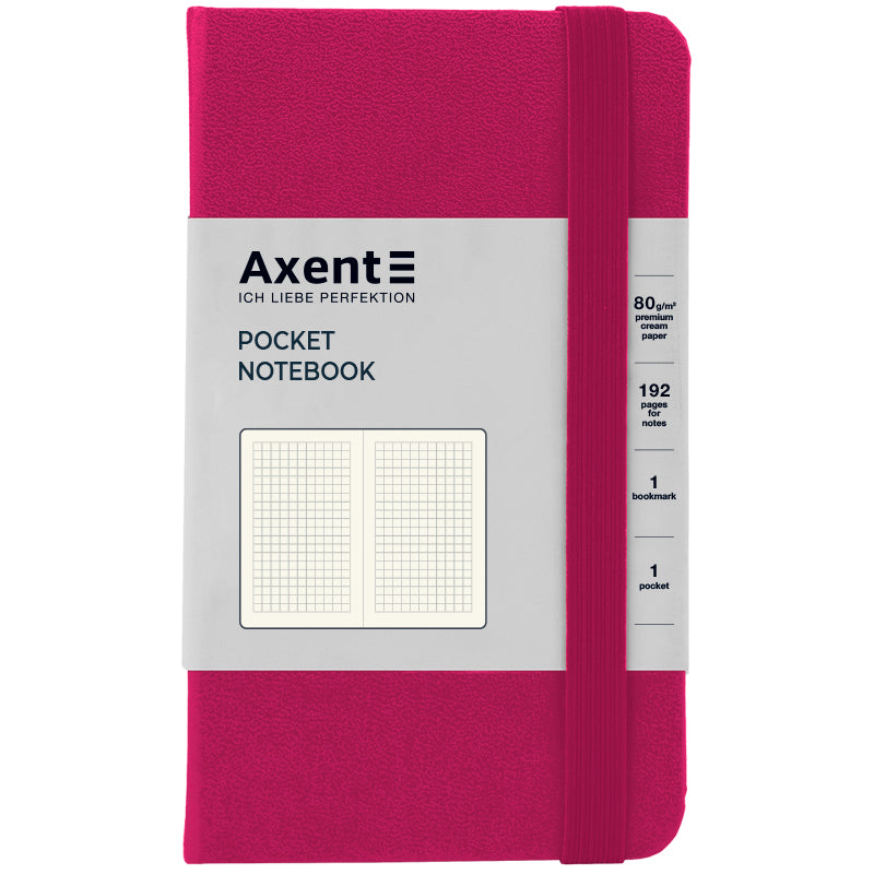 Notes Axent Partner 8301-50-A, 90x150 mm, 96 kartek, kratka, malinowy