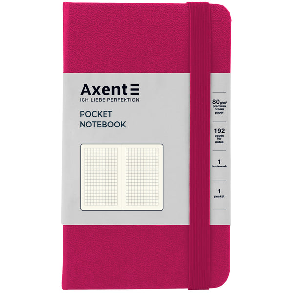 Notes Axent Partner 8301-50-A, 90x150 mm, 96 kartek, kratka, malinowy