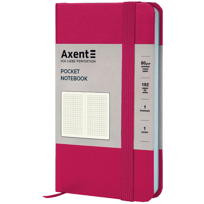 Notes Axent Partner 8301-50-A, 90x150 mm, 96 kartek, kratka, malinowy