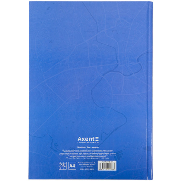Notes Axent Liberty 8422-551-A, А4 ,96 kartek, kratka, błękitny