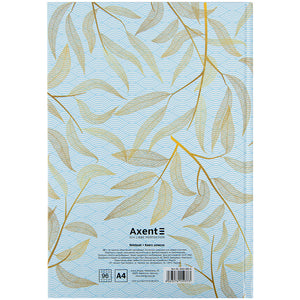 Notebook Axent Waves 8422-560-A, А4, 96 sheets, squared, light blue