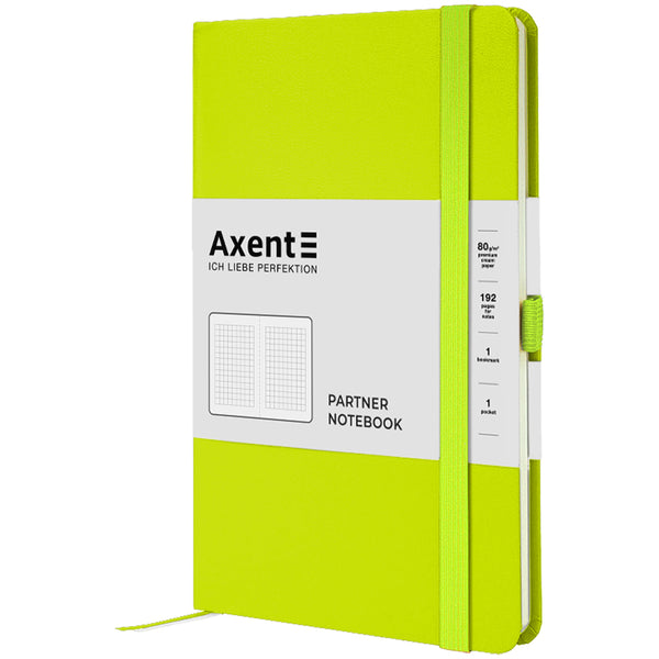 Notes Axent Partner 8201-60-A, 125x195 mm, 96 kartek, kratka, cytrynowy